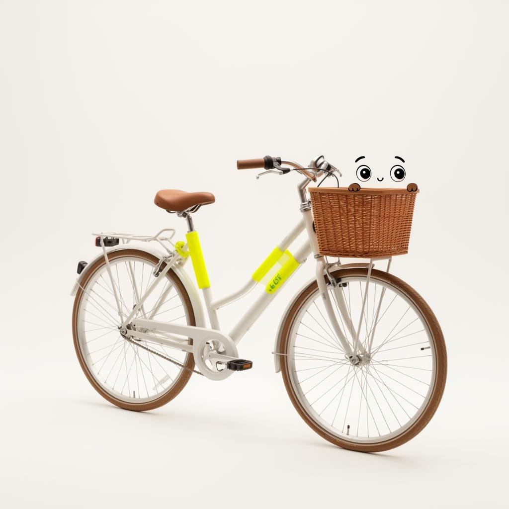 Bicycle character looking hopeful